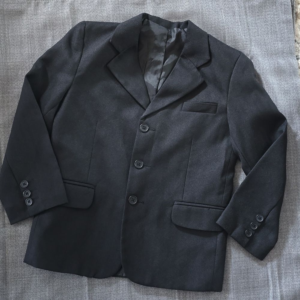 Black Suit Jacket Blazer Kids Size 6